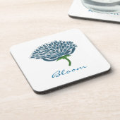 Trendy Blue Flower Drankjes Onderzetter (Linkerzijde)