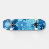 Trendy Blue Flower  Persoonlijk Skateboard (Horizontaal)