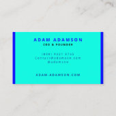 Trendy Blue Founder CEO eigenaar Visitekaartje (Achterkant)