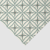 Trendy Blue Geometric Square Mesopotamian Motif Tissuepapier (Detail)