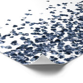 Trendy Blue Glitter Welcome Graduparty Poster (Hoek)