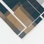 Trendy Blue Gold Black White Pset Fleece Deken (Hoek)