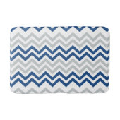Trendy Blue Gray White Chevron Pattern Badmat (Voorkant)