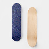 Trendy  Blue Green Dot Art Skateboard (Voorkant)