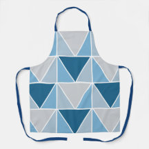 Trendy Blue Grey Geometric Triangles