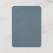Trendy Blue Grey Handwriting Script Monogram Visitekaartje (Achterkant)