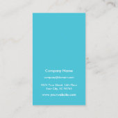 Trendy Blue Grey Striped Business Card-template Visitekaartje (Achterkant)