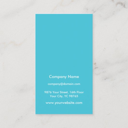 Trendy Blue Grey Striped Business Card-template Visitekaartje (Achterkant)
