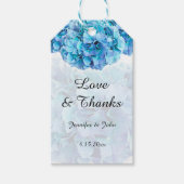 Trendy Blue Hydrangeas bruiloft gunst cadeau Label Cadeaulabel (Voorkant)