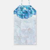 Trendy Blue Hydrangeas bruiloft gunst cadeau Label Cadeaulabel (Achterkant)
