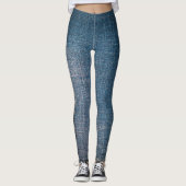 Trendy Blue Jeans Pattern Leggings (Voorkant)