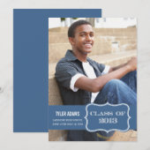 Trendy Blue Label Afstudeerkaart Klas van 2013 Kaart (Voorkant / Achterkant)