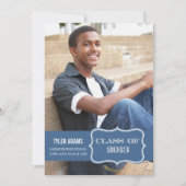 Trendy Blue Label Klasse van 2013 Afstuderen Kaart (Voorkant)