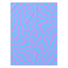 Trendy Blue & Lavender Paars Checkered Pattern Tafelkleed