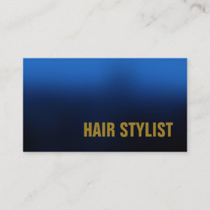 Trendy Blue Modern Hair Stylist Visitekaartje