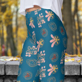Trendy Blue Ocean Pattern Leggings