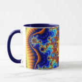 Trendy Blue, Oranje en geel Mok (Links)