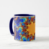 Trendy Blue, Oranje en geel Mok (Voorkant links)