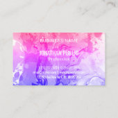 Trendy Blue Paars Yellow Modern Abstract Elegant Visitekaartje (Achterkant)