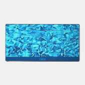 Trendy Blue Pattern Waterverf Abstract Bureaumat (Voorkant)