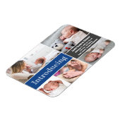 Trendy Blue Photos Introduction Baby boy Magneet (Linkerzijde)