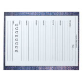 Trendy Blue Pink Food Journal Daily Meal Diary Notitieblok (Voorkant)