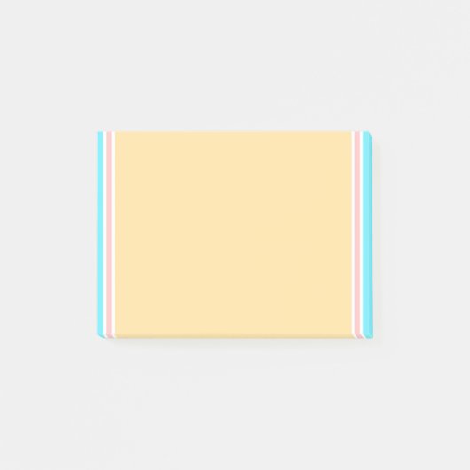 Trendy Blue Pink Yellow White Elegant Modern Blank Post-it® Notes (Voorkant)