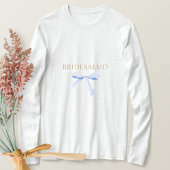 Trendy Blue Ribbon bruiloft T-shirt