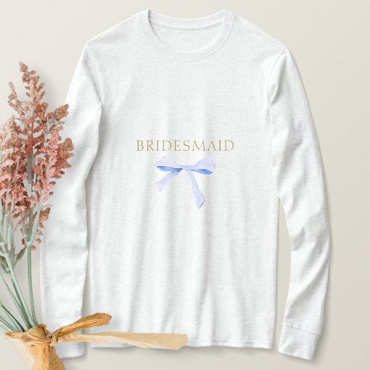 Trendy Blue Ribbon bruiloft T-shirt