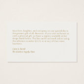 Trendy Blue Ribbon Wedding Registry Enclosure Visitekaartje (Achterkant)