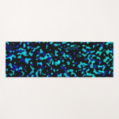 Trendy Blue Seagreen Camouflage Yogamat (Voorkant (horizontaal))