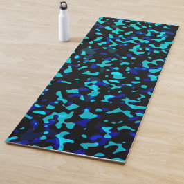 Trendy Blue Seagreen Camouflage Yogamat
