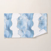 Trendy Blue Silver Agate Bad Handdoek (Handdoek)