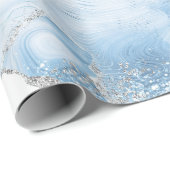 Trendy Blue Silver Agate Cadeaupapier (Rol Hoek)