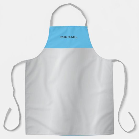 Trendy Blue Silver Grey Modern Professional Schort (Voorkant)