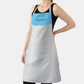 Trendy Blue Silver Grey Modern Professional Schort (Insitu)