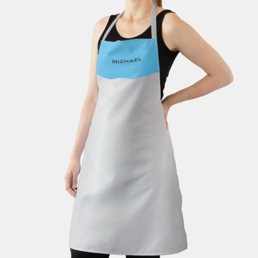 Trendy Blue Silver Grey Modern Professional Schort (Insitu)