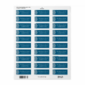 Trendy Blue Silver Mandala Snowflake Label (Full Sheet)