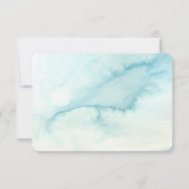 Trendy Blue Waterverf Kijk naar Mitzvah RSVP (Achterkant)