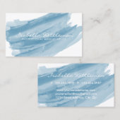 Trendy Blue Waterverf Visitekaartje (Voorkant / Achterkant)
