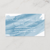 Trendy Blue Waterverf Visitekaartje (Achterkant)