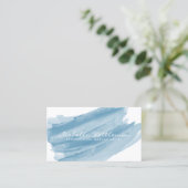 Trendy Blue Waterverf Visitekaartje (Staand voorkant)
