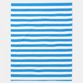 Trendy Blue White Striped Elegant Sjabloon Large Fleece Deken (Voorkant)