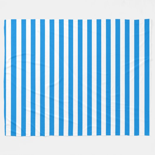 Trendy Blue White Striped Elegant Sjabloon Large Fleece Deken (Voorkant (Horizontaal))
