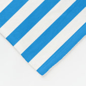 Trendy Blue White Striped Elegant Sjabloon Small Fleece Deken (Hoek)