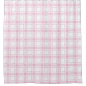 Trendy Blush Curtain Light Pink Plaid for Bath Douchegordijn (Voorkant)
