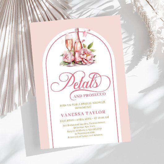 Trendy blush en gouden uitnodiging waterverf lette
