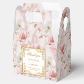 Trendy blush ivoor gouden waterverf bruiloft bedan bedankdoosjes (Geopend)