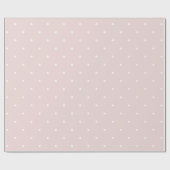 Trendy Blush Pink and White Polka Dots Cadeaupapier (Vlak)
