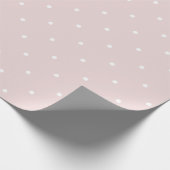 Trendy Blush Pink and White Polka Dots Cadeaupapier (Hoek)